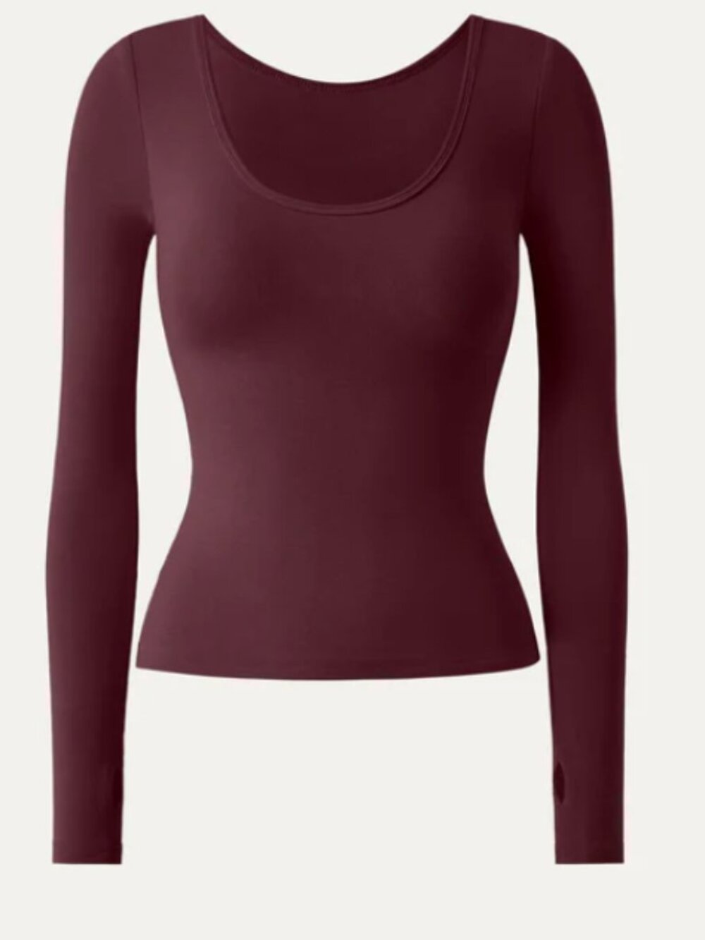 Essential Lyocell Cashmere Multi-Wear Long Sleeve Top with Thumbholes